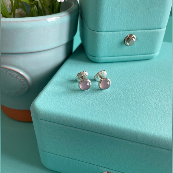 NEW Tiffany chalcedony CBTY earrings - Picture 4 of 8